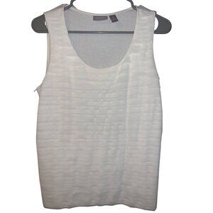 Chicos Womens Off White Sleeveless‎ Tank Top Size 1